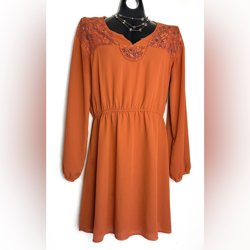 Forever 21 Orange Midi Dress